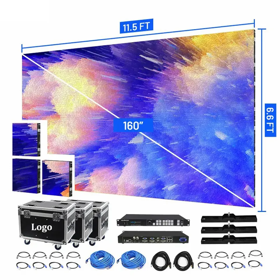 Giant Poster Billboard Indoor Outdoor impermeabile noleggio Stage pubblicità Video Wall pannelli Pantalla schermo flessibile a Led