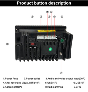 Universal Rear <strong>Camera</strong> <strong>Input</strong> <strong>Android</strong> 9.0 Car Radio 2 Din 7 Inch Car Player GPS Navigation with WIFI BT FM - Product Image 5