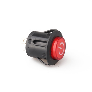 Interruttore a pulsante autobloccante a 3pin interruttore a pulsante tondo per montaggio a pannello - Product Image 3