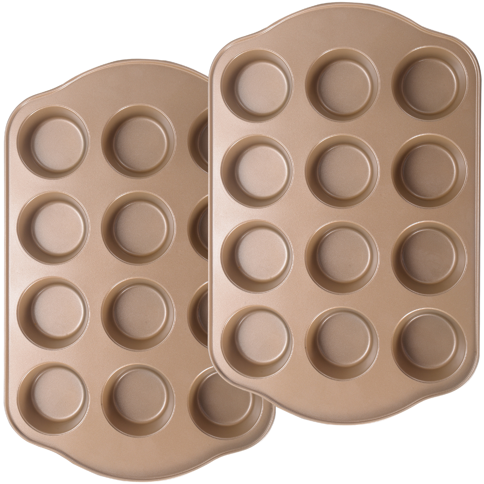 Gold- 12 cup muffin pan 2pack