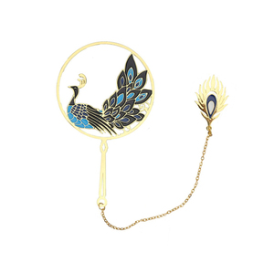 经典商务礼品书签金属镀流苏中式金色书签，带可设计图案 - Product Image 3