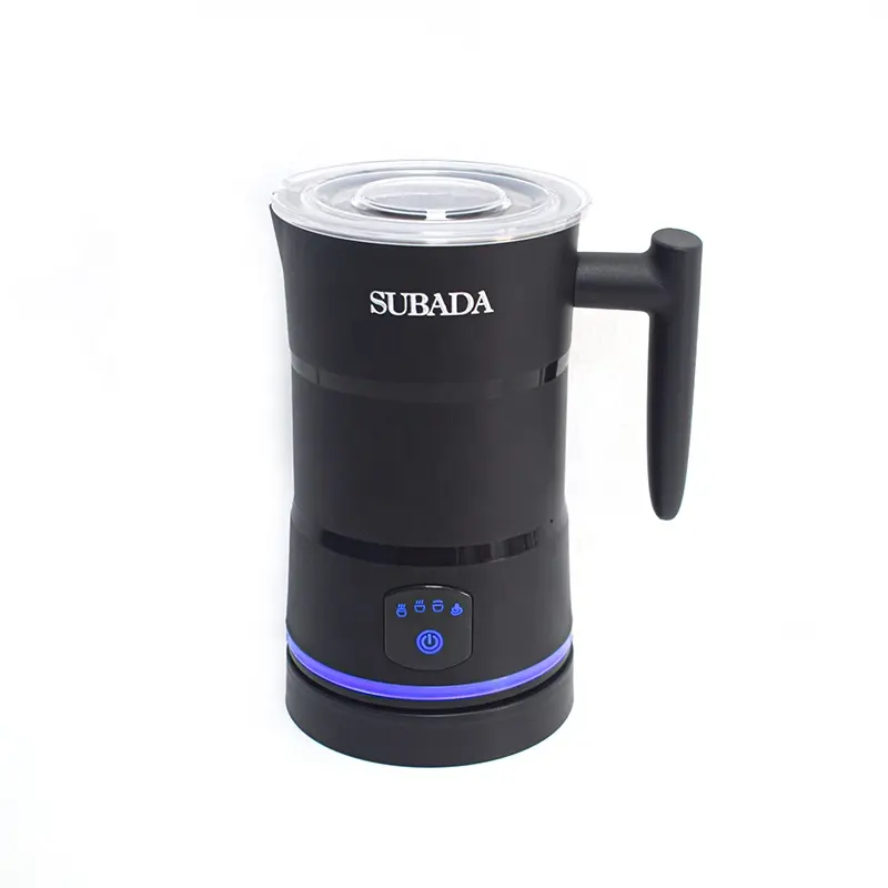 Espumador de leche multifuncional con Círculo de iluminación LED OEM, minivaporizador de café 4 en 1, batidora eléctrica automática para oficina en casa