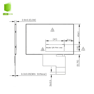 Innolux 4.3 "480x272 WQVGA หน้าจอ LCD เครื่องวิเคราะห์คุณภาพน้ำแผง LCD 4.3นิ้วโมดูล TFT LCD - Product Image 6