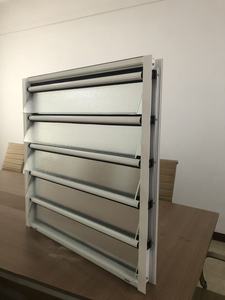 Alüminyum alaşımlı çerçeve dikey Louvre tasarım penceresi ile manuel panjurlu şeffaf cam panjur - Product Image 5