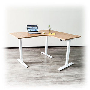 3 Legs Electric Height <strong>Adjustable</strong> 90 Degree White <strong>L</strong> Shaped Office <strong>Desk</strong> <strong>l</strong> Shaped Electric Stand up <strong>Desk</strong> - Product Image 5