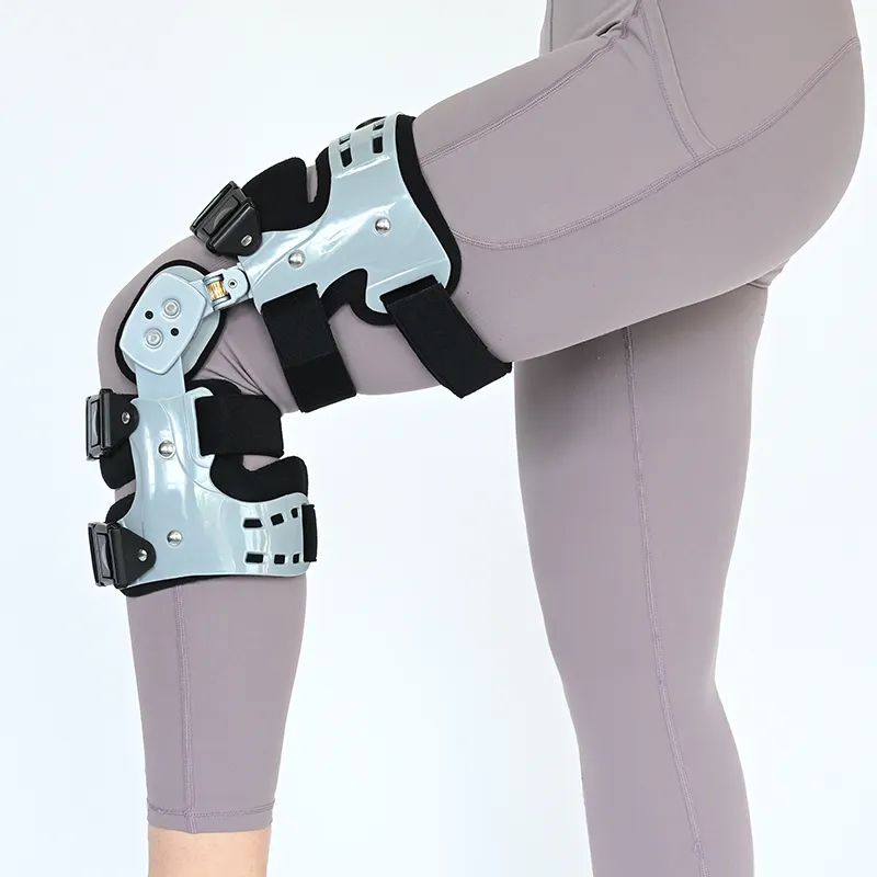 Rodillera con bisagras OA médica ajustable personalizada para la curación de la osteoartritis y la rodilla ACL MCL OA