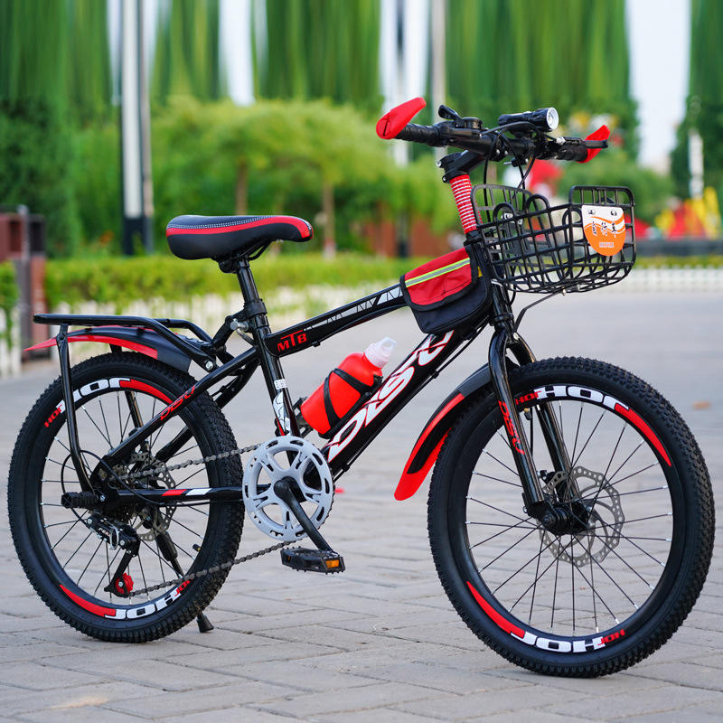 Classic red single speed-basket-rear hanger-flashlight