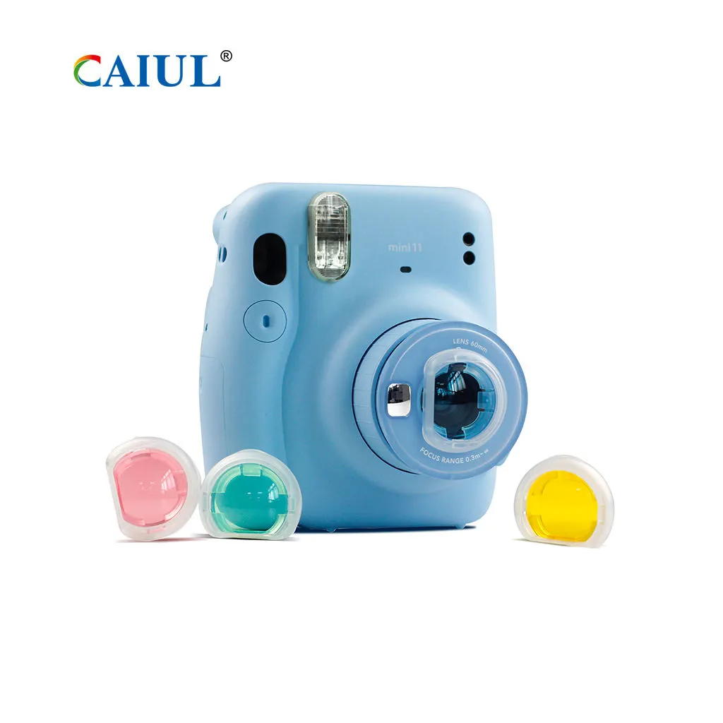 Caiul ชุดเลนส์กรอง4 In 1,ดีไซน์ย้อนยุคสำหรับกล้องโพลารอยด์ Fujifilm Instax Mini 11