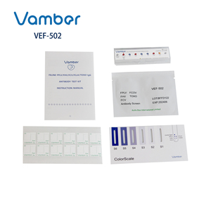 طقم اختبار الكورونا الفيروس والكوليسيفيرس والهربس والبانليوكوبينيا FPLV/FHV/FCV/FCOV/TOXO من الكشف على البطاطا الخفيفة للقطط مجموعة كيمبيو إليسا - Product Image 6