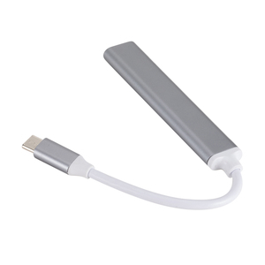 อะแดปเตอร์ฮับชาร์จ3.0 USB 2.0/อะลูมิเนียมอัลลอยด์คุณภาพสูง4พอร์ตชนิด C สำหรับ MacBook Pro ฟังก์ชั่นข้อมูลขายส่งสำหรับแล็ปท็อปพีซี - Product Image 2