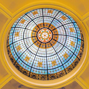 Round Stained Glass Window in Ceiling for Basilica Factory Custom Religious Stained Glass Ceiling Dome Skylight Art Glass Roof - Product Image 2