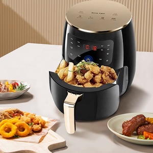 Freidora de aire Digital Silver Crest, controlador de temperatura del horno, pantalla LCD, temporizador, gran capacidad de 3L y 8L, freidora de aire inteligente de plástico negro - Product Image 1