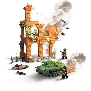 <strong>Soviet</strong> Heroes Generals Army Vehicle Military Tank Building Block Set Educational <strong>Toy</strong> with 3 Soldier Figures in Box Packaging - Product Image 1
