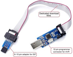 LC-01 51 AVR Programmer ISP USBASP Downloader USBISP Download Kabel 10 Pin Kabel USB ATMEGA8