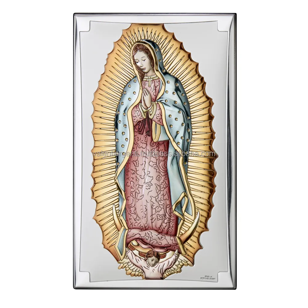 Produzione ad alto processo 100% Made in Italy pannello religioso sacro vergine Guadalupe per Idea regalo