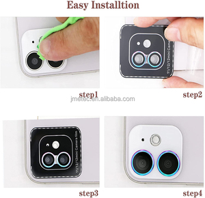 Bulucu hızlı yüklemek alaşım 9h kamera lens ekran koruyucu ipek baskı temperli cam iphone 14 artı 13 pro max - Product Image 6