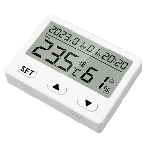 Smart Thermometer <strong>Hygrometer</strong> with <strong>Large</strong> LED Screen Digital Temperature Humidity Monitor with Calendar Clock for Home Indoor Use - Product Image 4