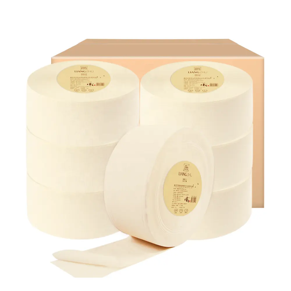 100% bakire bambu hamuru FSC standart 3 kat uzun boylu çekirdekli jumbo tuvalet kağıdı kağıt rulosu