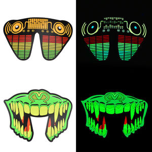 หน้ากากไฟ Led หน้ากากฮาโลวีน EL เรืองแสง/เสียงเปิดใช้งานหน้ากาก Led - Product Image 5