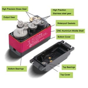 150KG 12V DS51150 dijital Servo, tam Metal dişli su geçirmez IP66 RC Servo 25T Servo kol ile 1/5 RC araba Robot tekne için - Product Image 2