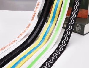 Cinta tejida de colores a rayas Patrones personalizados Banda elástica de impresión de alta elasticidad con silicona - Product Image 2