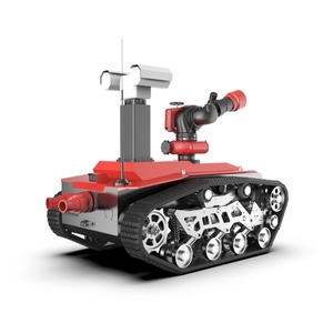 कठिन इलाकों के लिए मजबूत रबर ट्रैक के साथ स्वचालित फायरफाइटिंग क्रॉलर रोबोट - Product Image 4