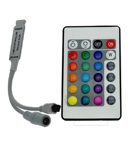DC5-24V Mini 24 tasti IR RGB LED strip controller per smd5050 smd2835 strip light dimming controller