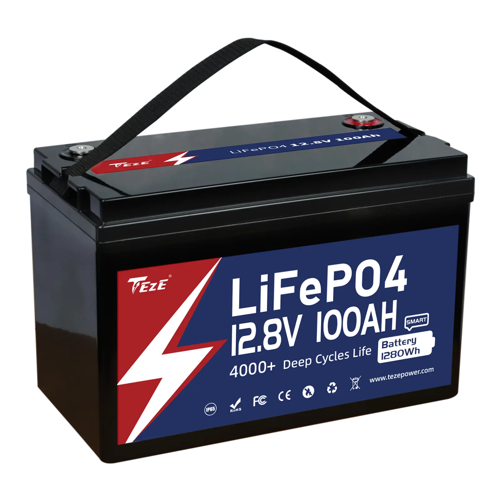 Baterai Lifepo4 12v 100ah siklus dalam 12.8v Surya 24v 12v paket baterai Lithium Ion dengan 100A BMS