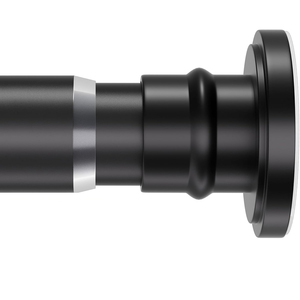 Zwarte Verstelbare Spanstang 28-48in Geen Boorgordijnroede Voor Douche Of Kast Heavy-Duty Veerontwerp - Product Image 1