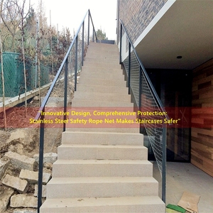 Rete di sicurezza industriale 3.0mm 7x19 maglia a fune in acciaio inossidabile-apertura esagonale di 50mm per protezione anticcontro le cadute di alto livello - Product Image 2