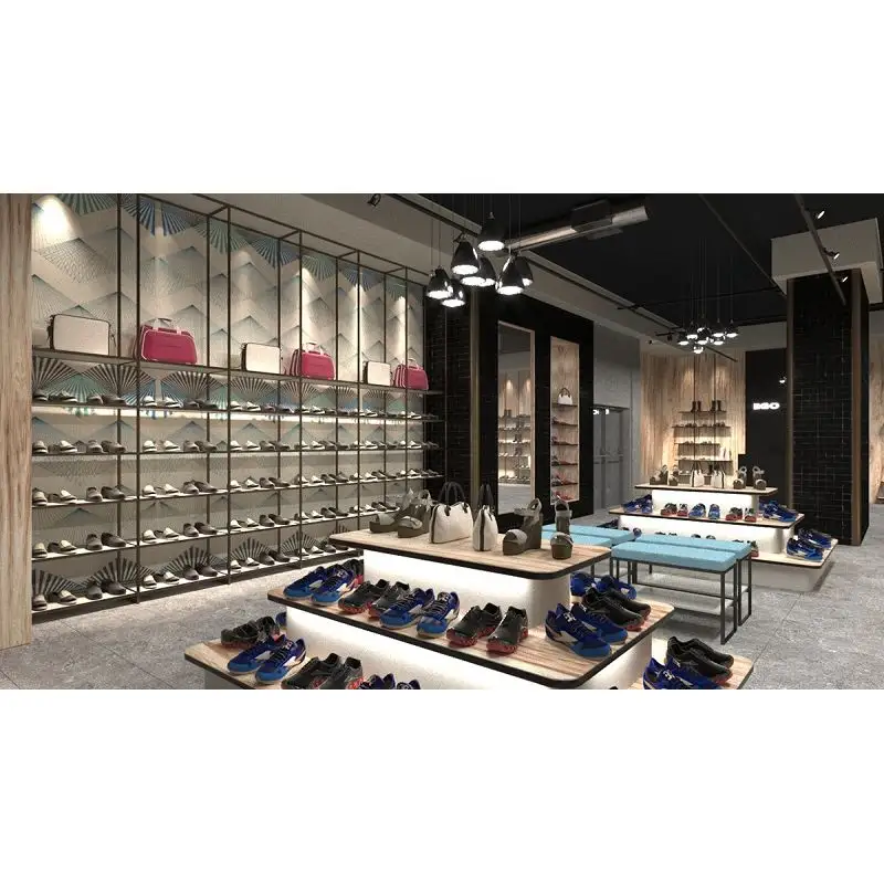 Nama Sepatu Toko Rak untuk Sepatu Hak Tinggi Rak Display Showcase Sepatu Showroom Jasa Desain Interior Toko