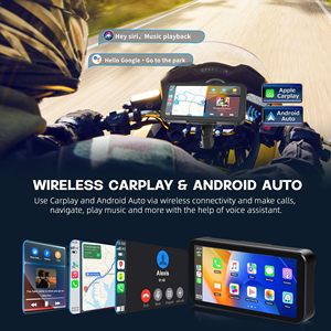 6.25 IPX7 Waterproof <strong>GPS</strong> Motorcycle Touch Screen TPMS Dual BT <strong>Built</strong>-<strong>in</strong> AirPlay Music Wireless CarPlay <strong>Android</strong> Auto Navigation - Product Image 2