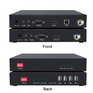 4K DP Extender Transceiver Over SM Fiber up to 20km DP to Fiber Optical <strong>Converter</strong> with KVM USB2.0 RS232 - Product Image 1