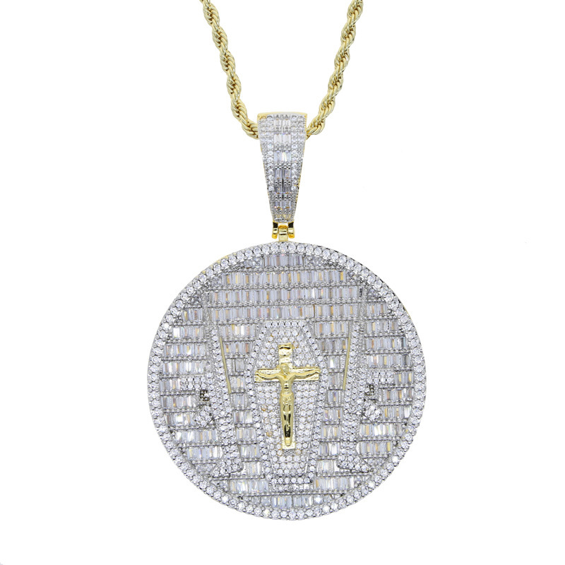 Gold pendant with chain 60cm