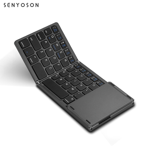 Syx túi mỏng xách tay mini Clavier Sans Fil mềm dẻo Azerty ba bàn phím gấp với touchpad cho điện thoại di động điện thoại thông minh - Product Image 6