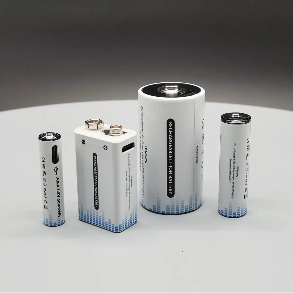 USB AA/AAA wiederauf ladbare Lithium batterie Typ C 1,5 V 600mWh/2200mWh Li-Ionen-Batterie 9V Spannung Trocken batterie Ersatz leistung