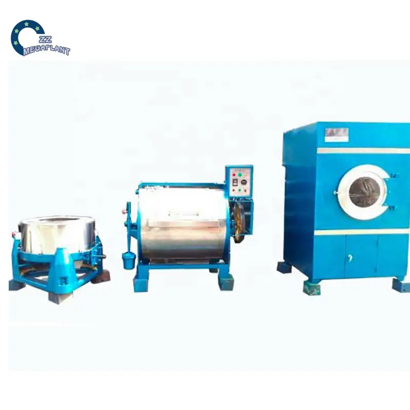 Línea de máquina de secado de lavado y secado de lana de oveja de acero inoxidable de fábrica