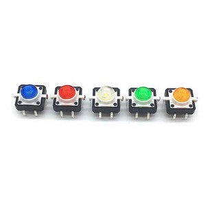 Mini 12*12 tact anahtarı ile ışık LED küçük 4p kırmızı yeşil turuncu beyaz 12*12*7.3 konumlandırma anahtarı - Product Image 5