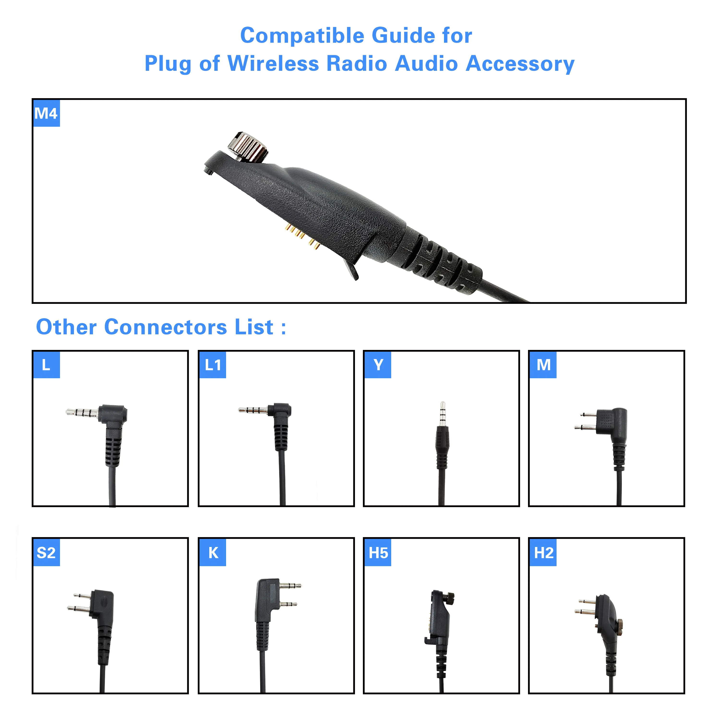 E83D-M4 for Motorola GP2000 GP338Plus 2-way radio acoustic clear tube earphone