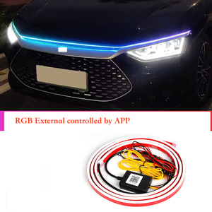 MRD ไฟฝากระโปรงรถ LED แบบยืดหยุ่นริบบิ้นไฟบรรยากาศหลากสีไฟเดี่ยวหรือ RGB พร้อมระบบเริ่มต้นเคลื่อนไหวตามลำดับ - Product Image 5