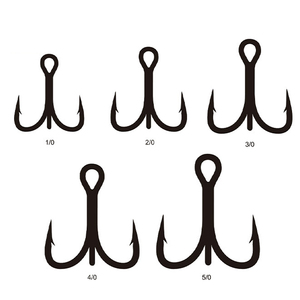 ตะขอน้ำเค็มแบบสามขา4 #2 #1 #1/0 2/0 3/0 4/0 5/0แข็งแรง5X แข็งแรงเบ็ดตกปลา - Product Image 6