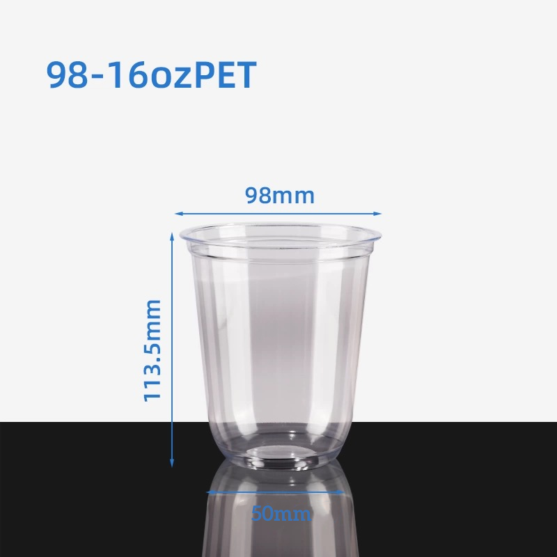 Tazza trasparente da 98 mm e 16 once