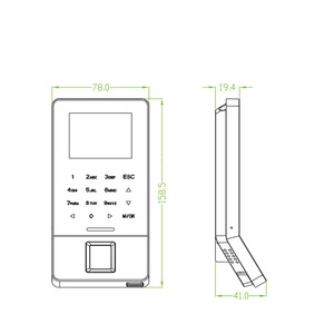 Bianco F22 lettore di impronte digitali WIFI Wireless controllo di accesso biometrico di visione notturna controllo di accesso di presenza di tempo OEM ODM - Product Image 6