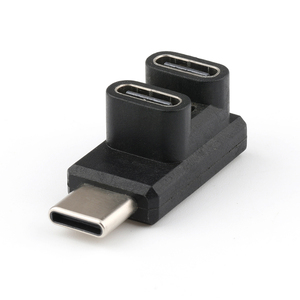 多功能直角USB 3.1 C公到双USB 3.1 C母转换器适配器 - Product Image 2