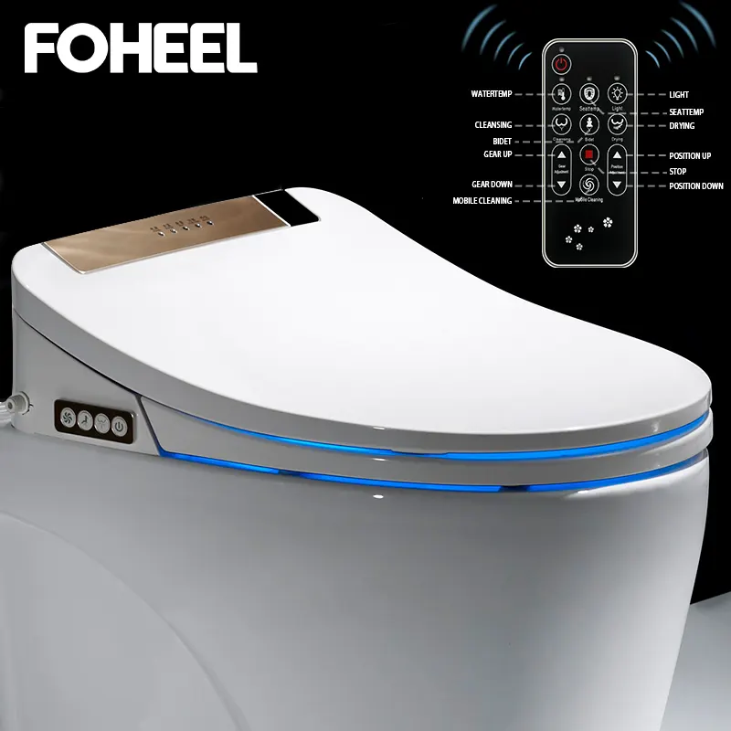 Foheel — siège de toilette Intelligent, siège avec panneau latéral, chauffant, Bidet, WC