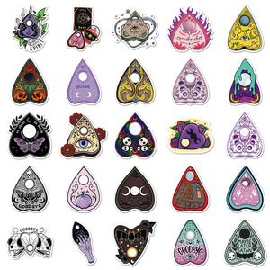 50PCSハロウィンゴシックメタフィジカルダウイングディヴィネーションOuijaボードステッカー