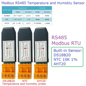 N434E01 Sensor de temperatura y humedad NTC RS485 incorporado Monitor Modbus RTU para pantalla de configuración de Panel táctil PLC - Product Image 3