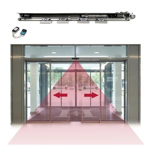 Sistema de montaje de hardware de puerta corredera automática de control remoto con motor para edificio de oficinas - Product Image 5