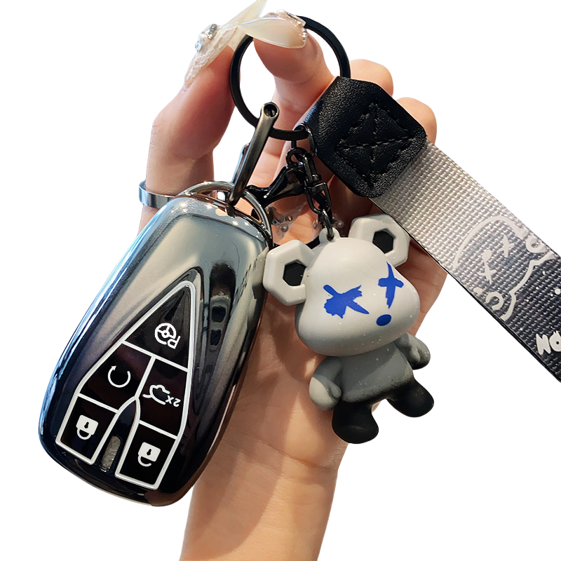 5 Button Black+Little Bear