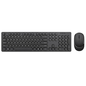 Juego de teclado y ratón redondo Punk Retro inalámbrico de 2,4G, diseño delgado, 3 teclas, Anti-Ghosting para ordenador de escritorio y portátil - Product Image 1